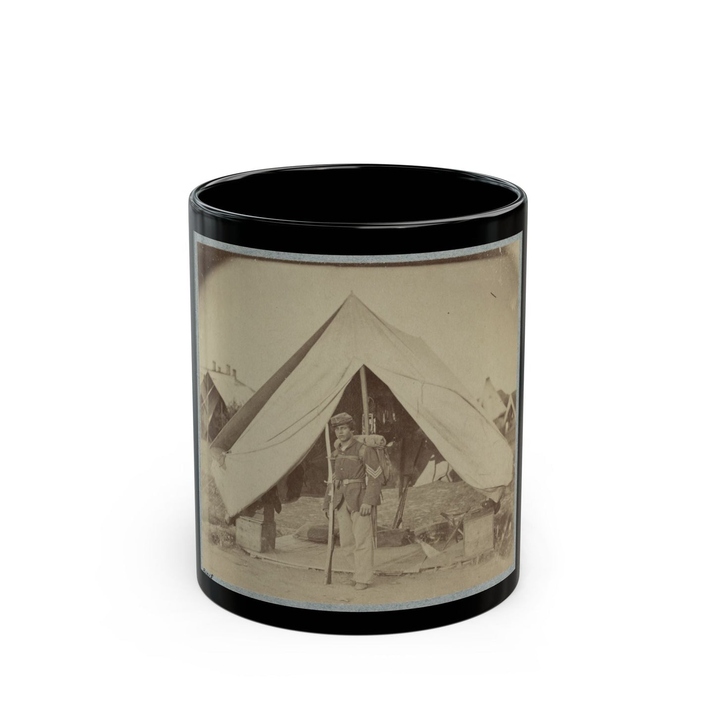 22d New York State Militia Near Harpers Ferry, Va., 1861 I.E.1862 022 (U.S. Civil War) Black Coffee Mug