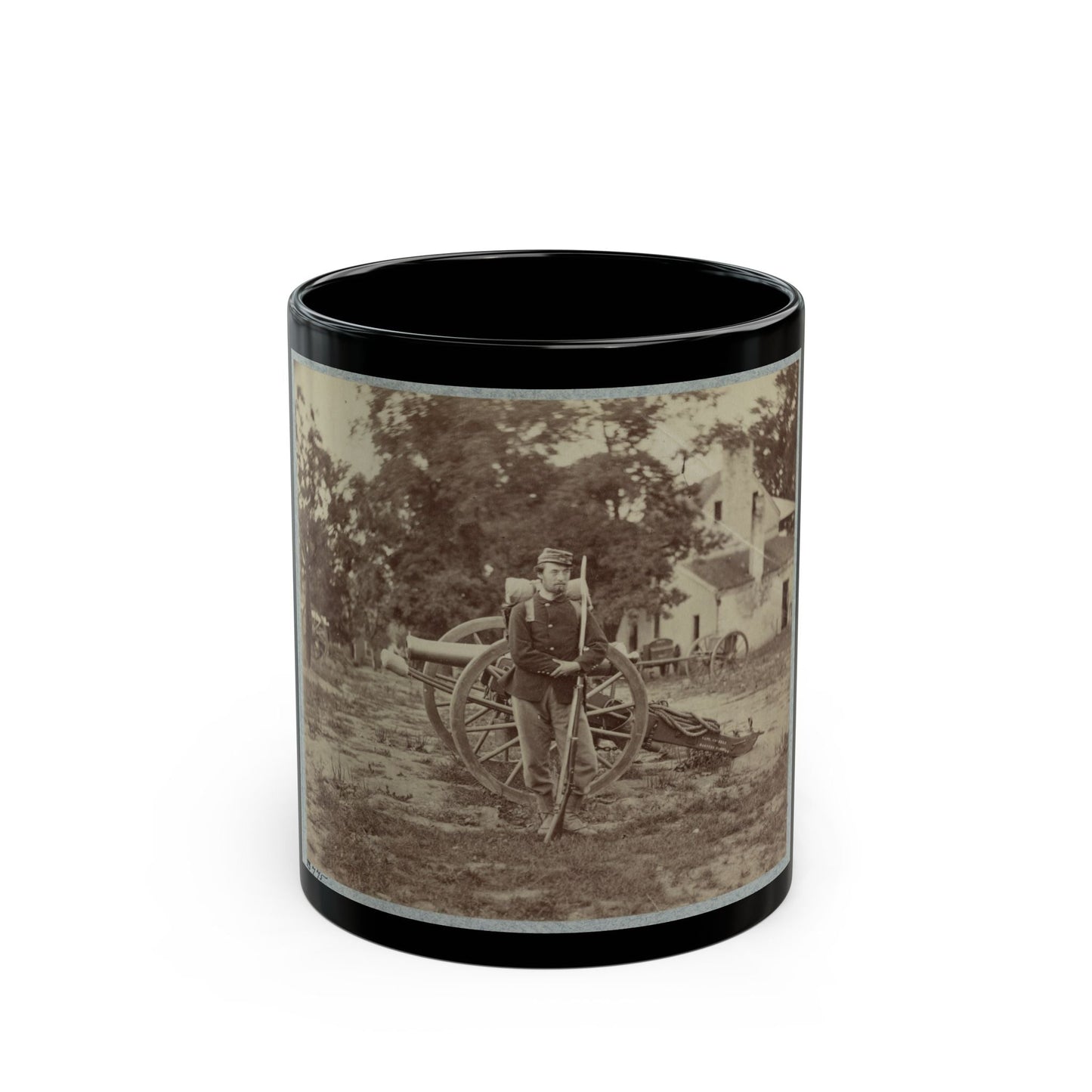 22d New York State Militia Near Harpers Ferry, Va., 1861 I.E.1862 024 (U.S. Civil War) Black Coffee Mug