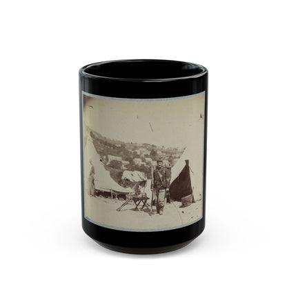 22d New York State Militia Near Harpers Ferry, Va., 1861 I.E.1862 028 (U.S. Civil War) Black Coffee Mug