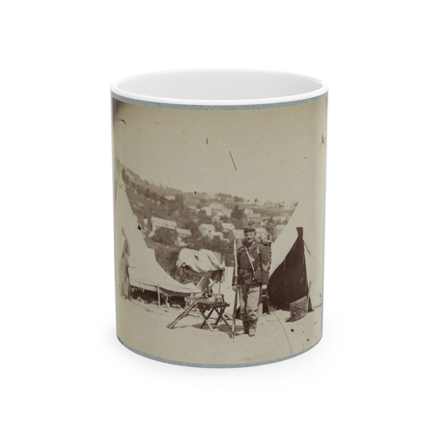 22d New York State Militia Near Harpers Ferry, Va., 1861 I.E.1862 028 (U.S. Civil War) White Coffee Mug