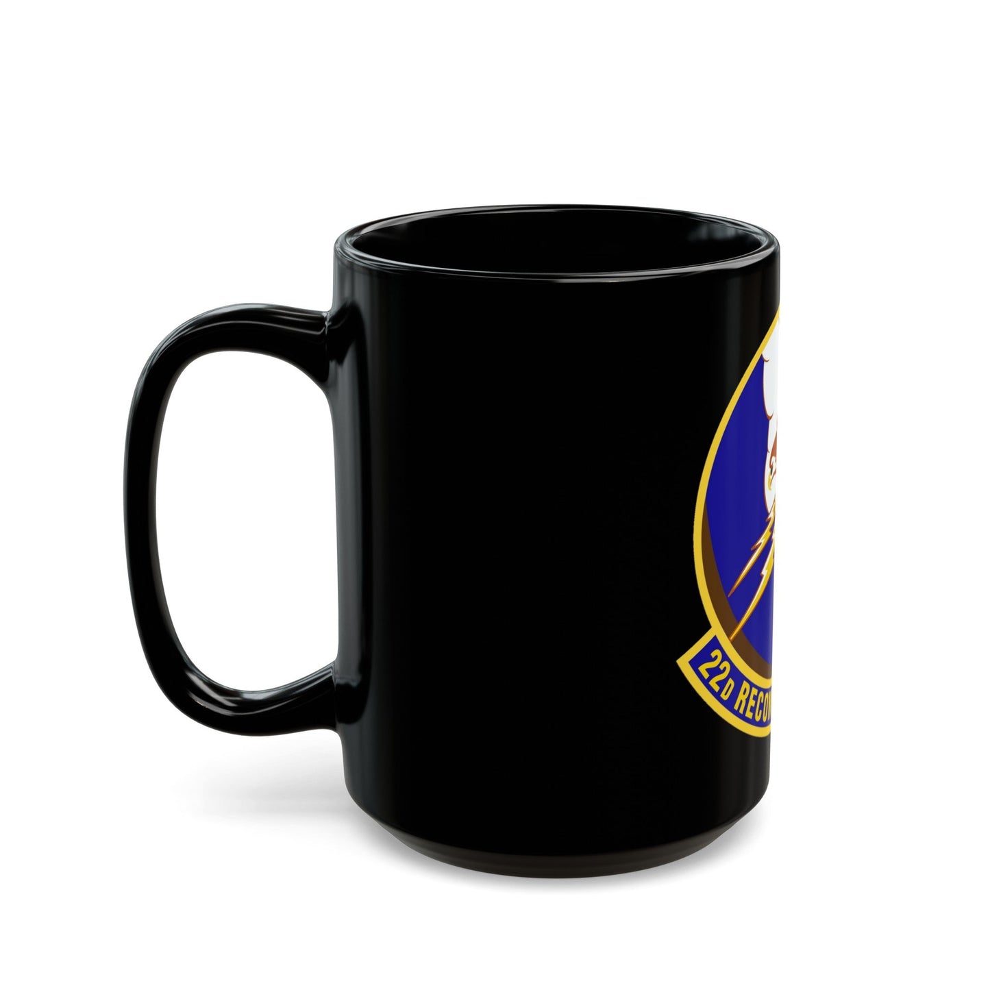 22d Reconnaissance Squadron (U.S. Air Force) Black Coffee Mug-The Sticker Space