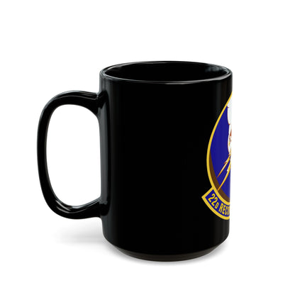 22d Reconnaissance Squadron (U.S. Air Force) Black Coffee Mug-The Sticker Space