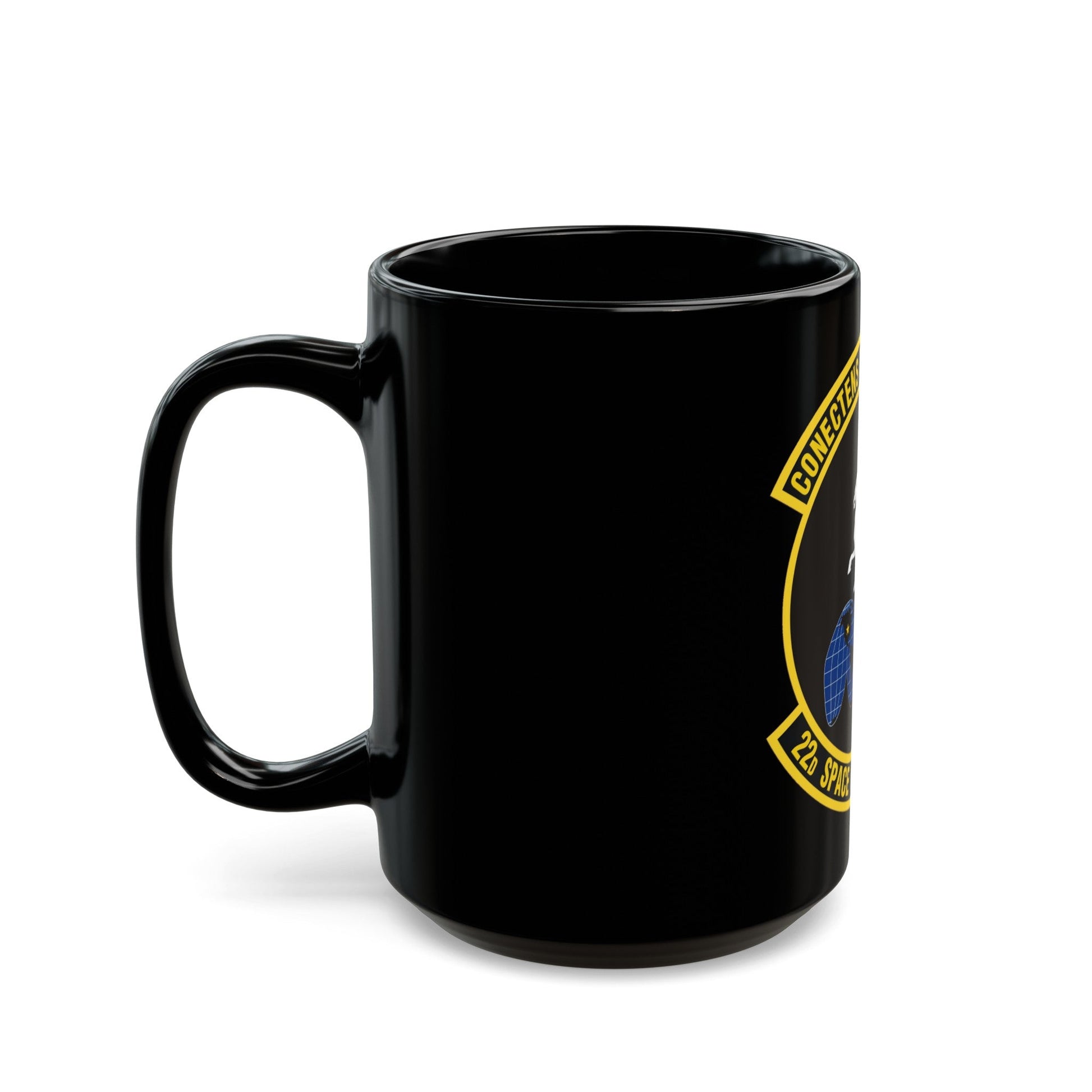 22d Space Operations Squadron (U.S. Air Force) Black Coffee Mug-The Sticker Space