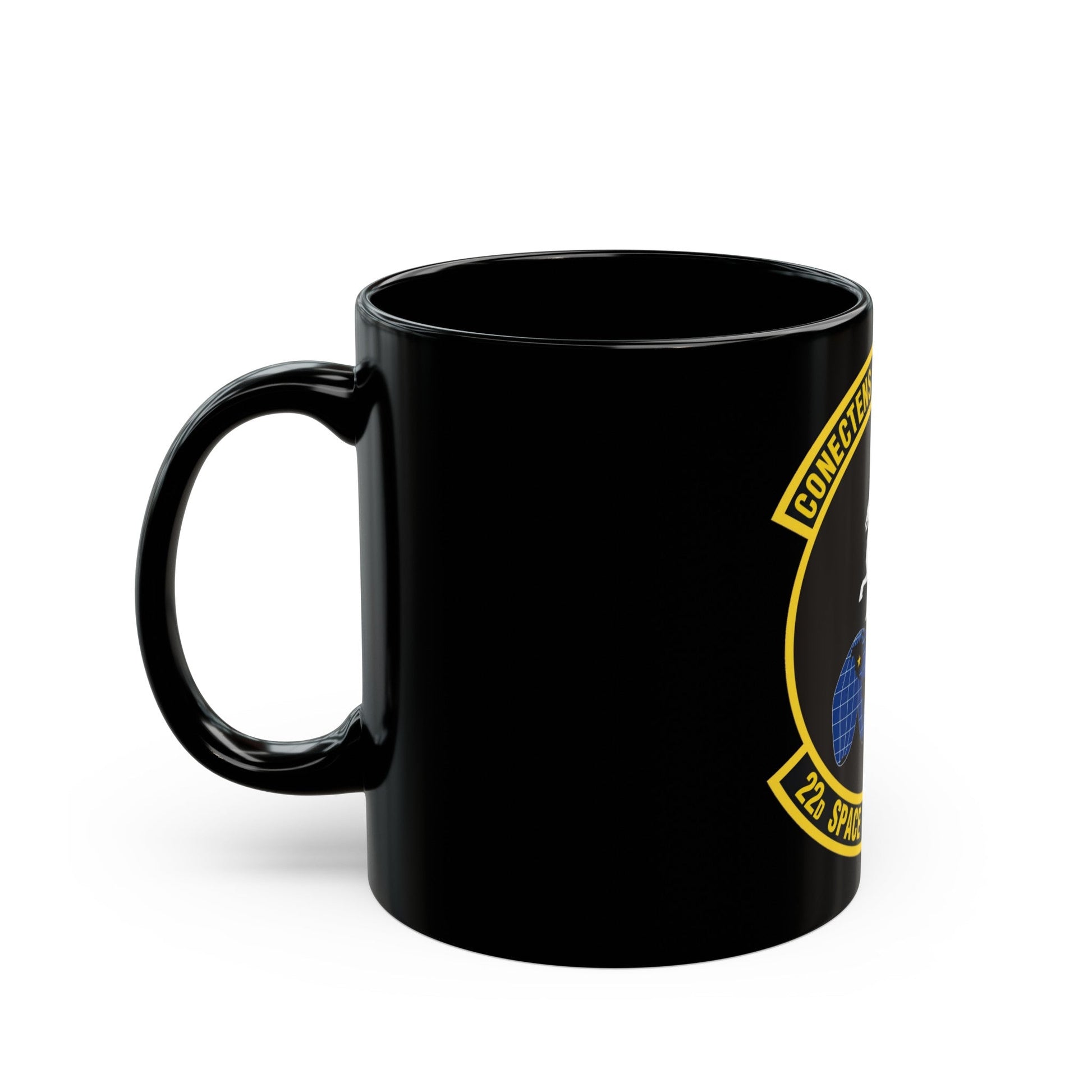 22d Space Operations Squadron (U.S. Air Force) Black Coffee Mug-The Sticker Space