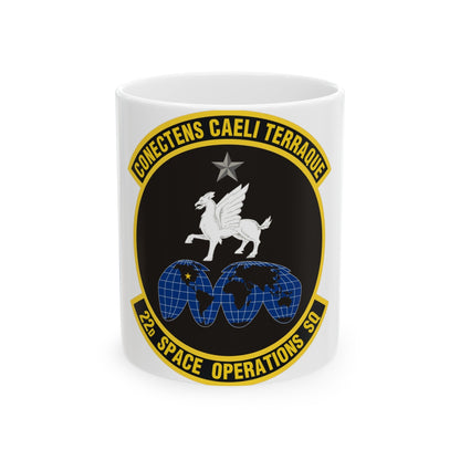 22d Space Operations Squadron (U.S. Air Force) White Coffee Mug-11oz-The Sticker Space