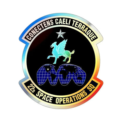 22d Space Operations Squadron (U.S. Air Force) Holographic STICKER Die-Cut Vinyl Decal - The Sticker Space