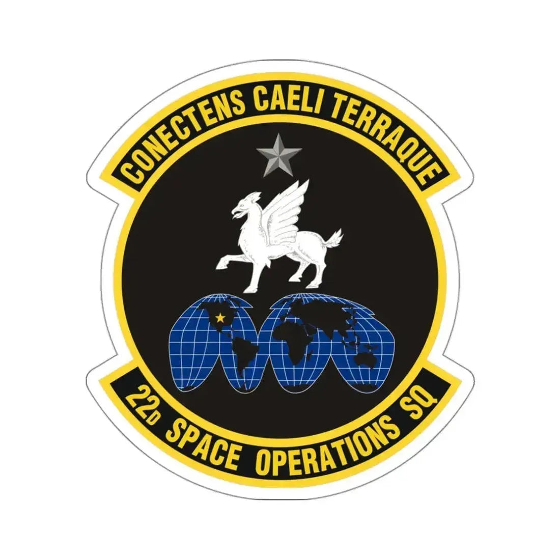 22d Space Operations Squadron (U.S. Air Force) STICKER Vinyl Die-Cut Decal 3 Inch - The Sticker Space
