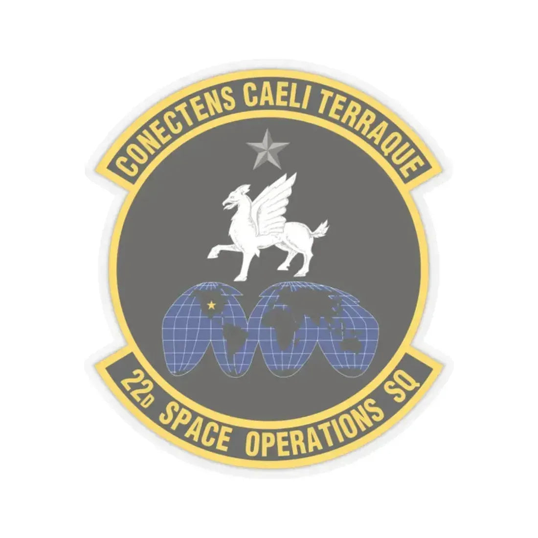22d Space Operations Squadron (U.S. Air Force) STICKER Vinyl Kiss-Cut Decal 2 Inch Transparent - The Sticker Space