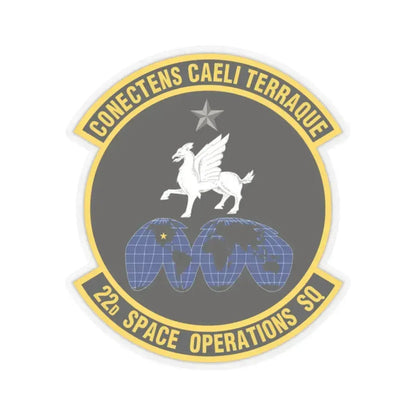 22d Space Operations Squadron (U.S. Air Force) STICKER Vinyl Kiss-Cut Decal 2 Inch Transparent - The Sticker Space