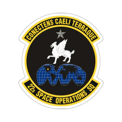 22d Space Operations Squadron (U.S. Air Force) STICKER Vinyl Kiss-Cut Decal 2 Inch White - The Sticker Space