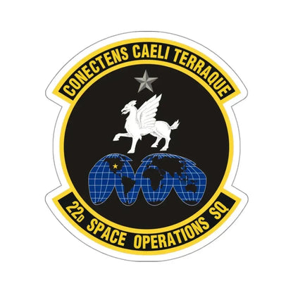 22d Space Operations Squadron (U.S. Air Force) STICKER Vinyl Kiss-Cut Decal 3 Inch White - The Sticker Space