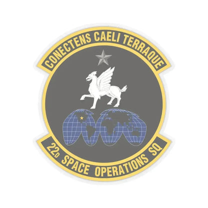 22d Space Operations Squadron (U.S. Air Force) STICKER Vinyl Kiss-Cut Decal 4 Inch Transparent - The Sticker Space