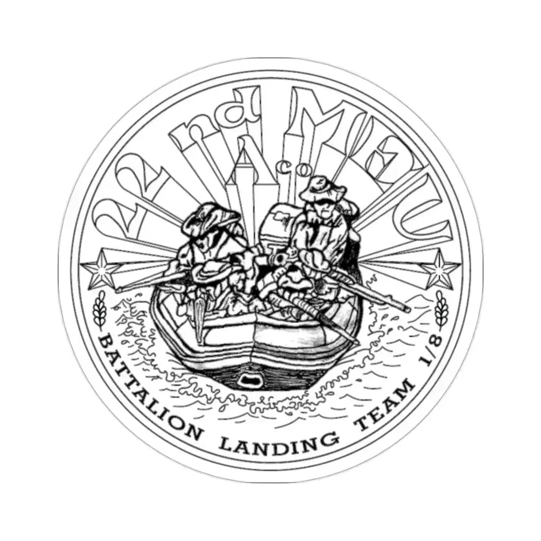 22nd MEU (USMC) STICKER Vinyl Die-Cut Decal 2 Inch - The Sticker Space