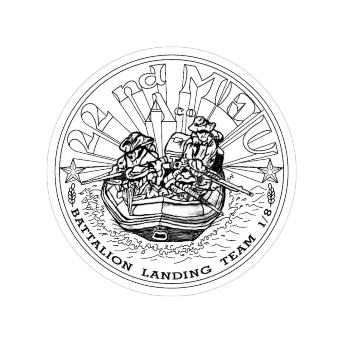 22nd MEU (USMC) Transparent STICKER Die-Cut Vinyl Decal 3 Inch - The Sticker Space