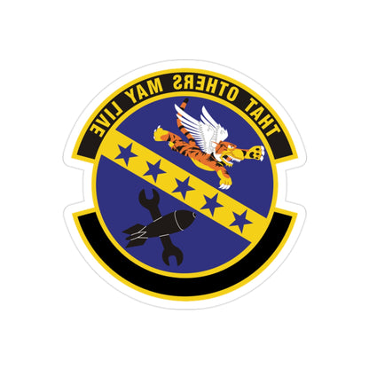 23 Maintenance Sq ACC (U.S. Air Force) REVERSE PRINT Transparent STICKER-2" × 2"-The Sticker Space