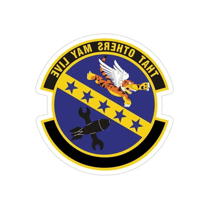 23 Maintenance Sq ACC (U.S. Air Force) REVERSE PRINT Transparent Die-Cut STICKER 5 Inch Die-Cut Transparent - The Sticker Space