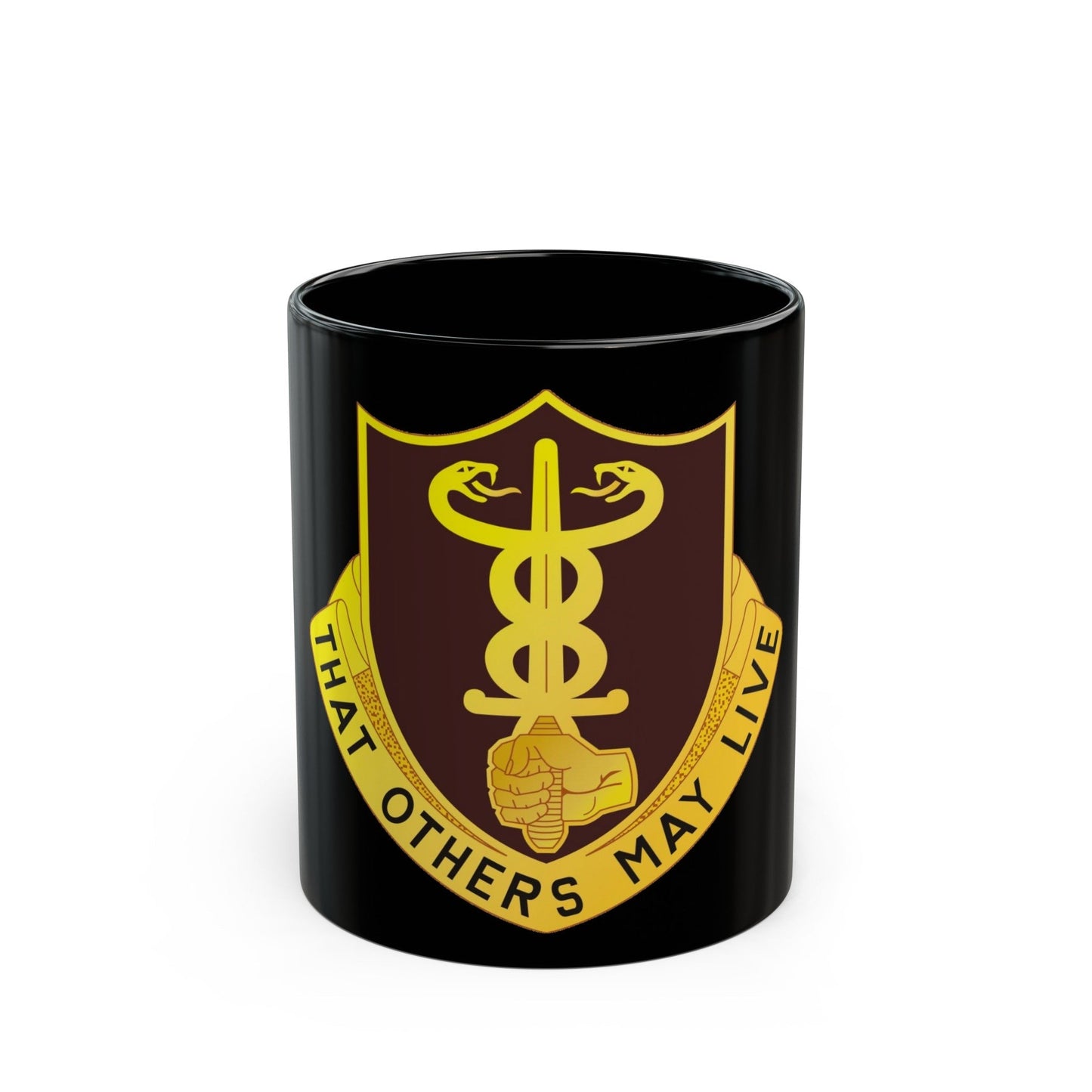 23 Medical Battalion (U.S. Army) Black Coffee Mug-11oz-The Sticker Space