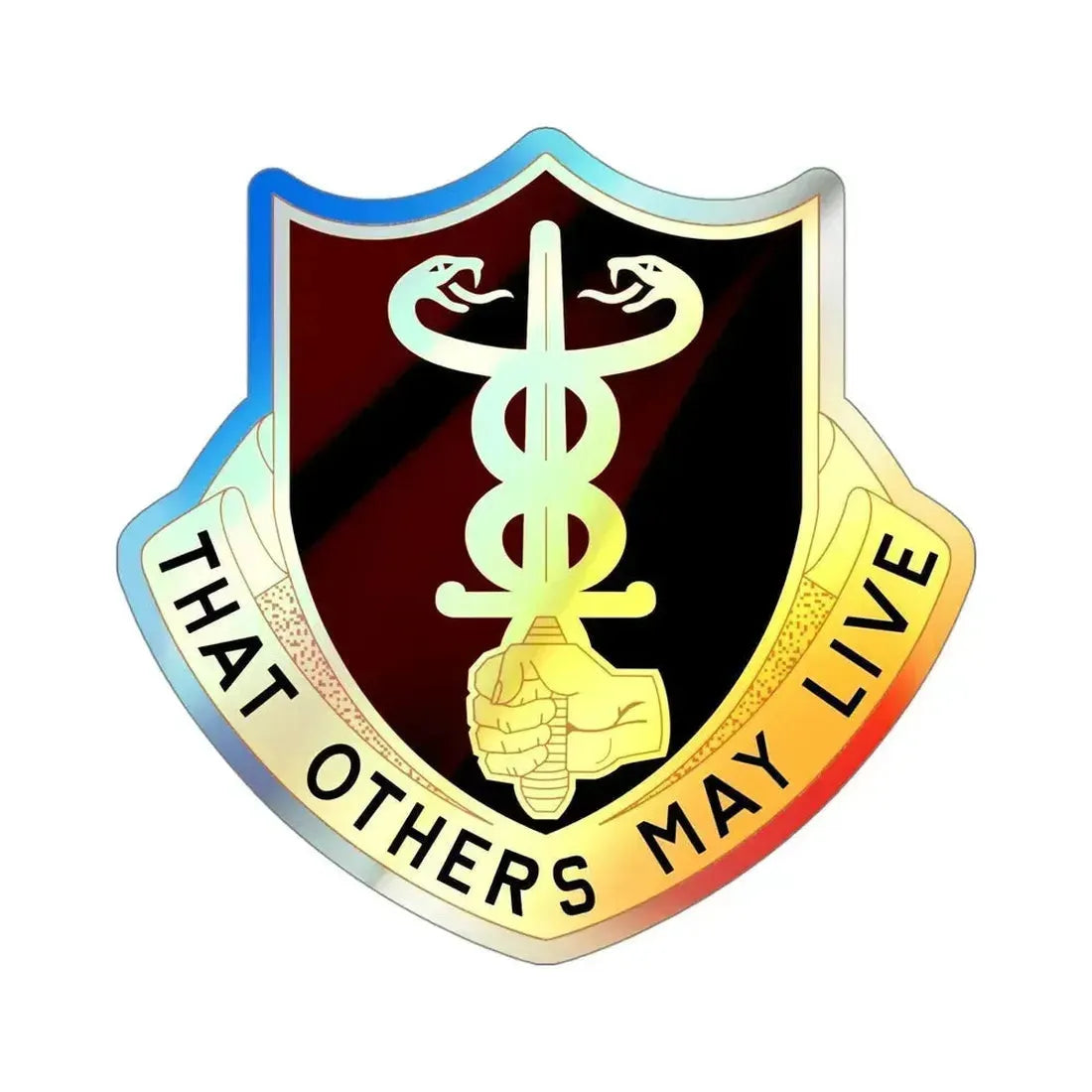 23 Medical Battalion (U.S. Army) Holographic STICKER Die-Cut Vinyl Decal 4 Inch Holographic - The Sticker Space