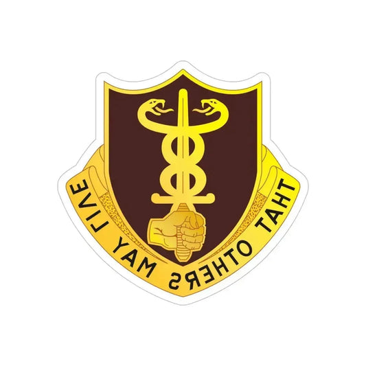 23 Medical Battalion (U.S. Army) REVERSE PRINT Transparent Die-Cut STICKER 6 Inch Die-Cut Transparent - The Sticker Space