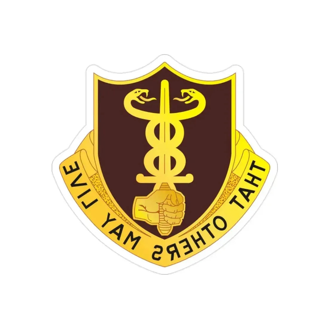23 Medical Battalion (U.S. Army) REVERSE PRINT Transparent Die-Cut STICKER - The Sticker Space