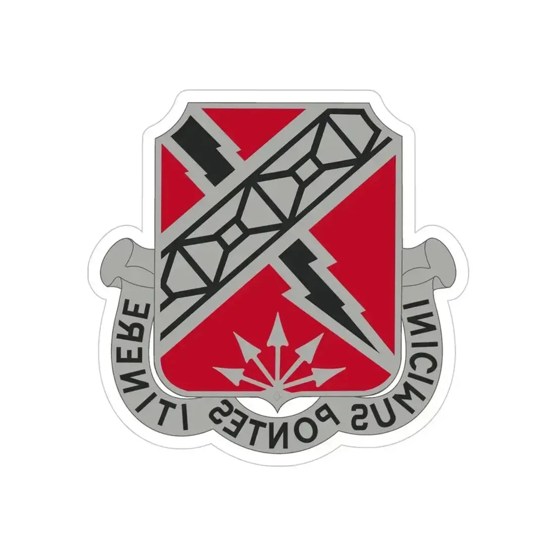 230 Engineer Battalion (U.S. Army) REVERSE PRINT Transparent Die-Cut STICKER 4 Inch Die-Cut Transparent - The Sticker Space