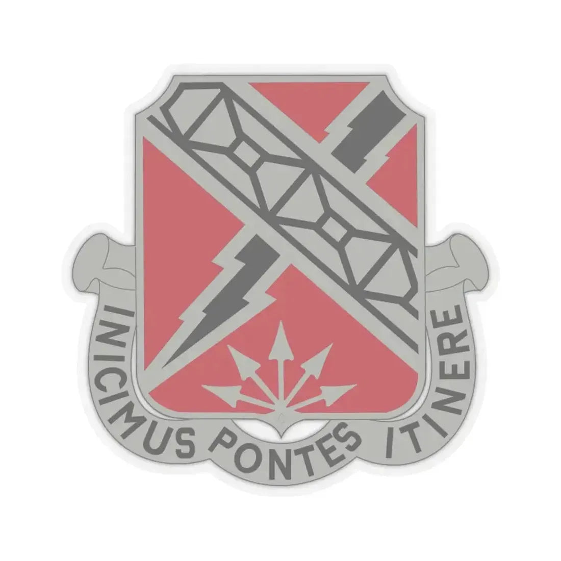 230 Engineer Battalion (U.S. Army) STICKER Vinyl Kiss-Cut Decal 6 Inch Transparent - The Sticker Space