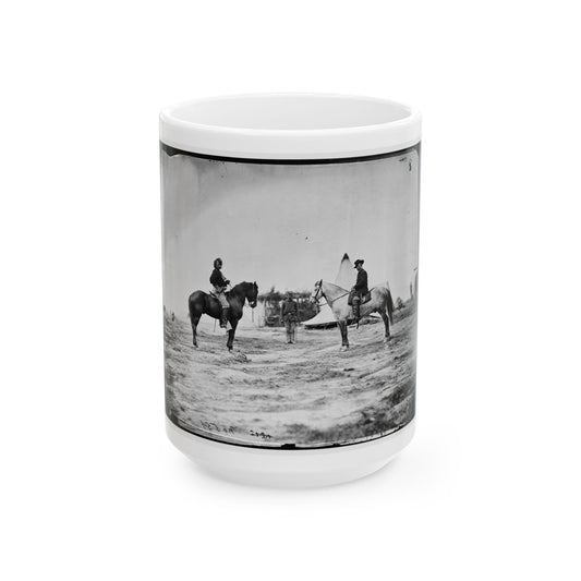 Falmouth, Va. Capt. George A. Custer And Gen. Alfred Pleasonton On Horseback (U.S. Civil War) White Coffee Mug