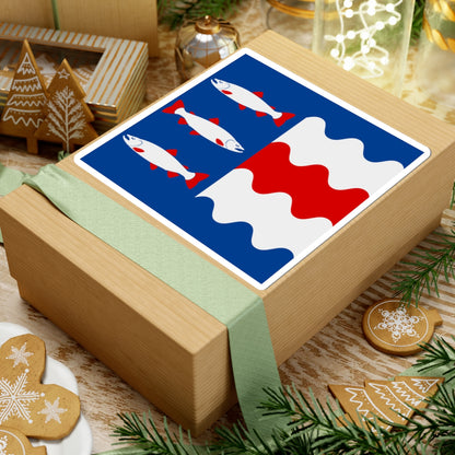 Vasternorrlands lan vapenflagga (Sweden) STICKER Vinyl Kiss-Cut Decal