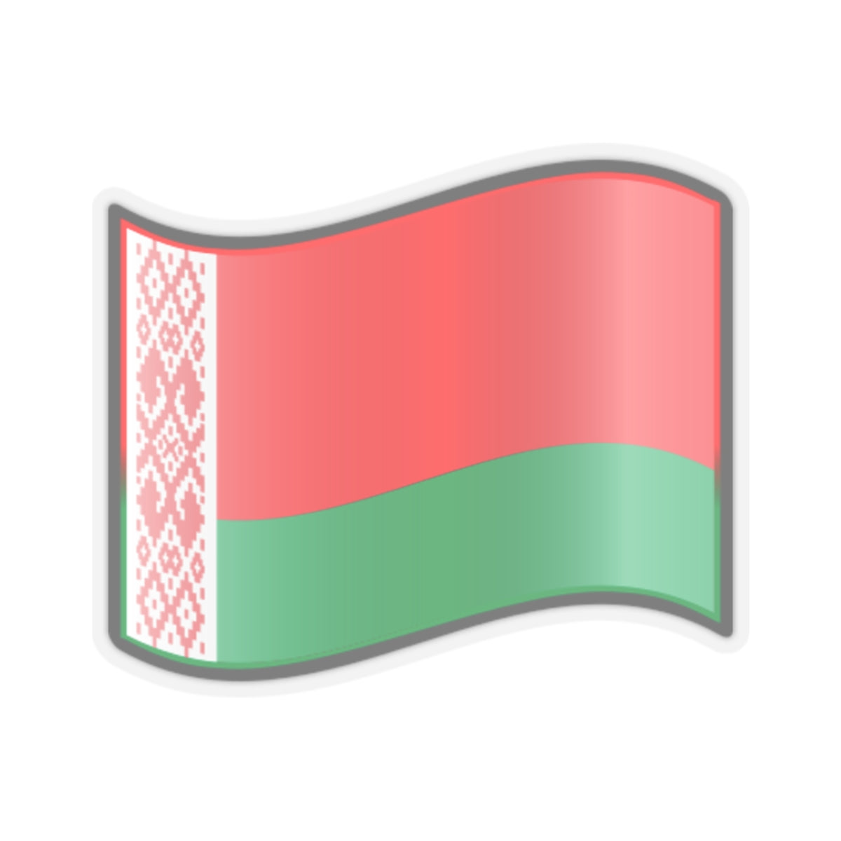 Nuvola Belarus flag 1995 (Belarus) STICKER Vinyl Kiss-Cut Decal