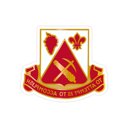 231 Engineer Combat Battalion (U.S. Army) REVERSE PRINT Transparent STICKER-2" × 2"-The Sticker Space