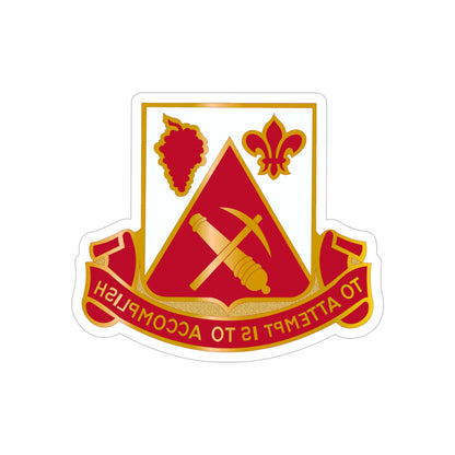 231 Engineer Combat Battalion (U.S. Army) REVERSE PRINT Transparent STICKER-5" × 5"-The Sticker Space