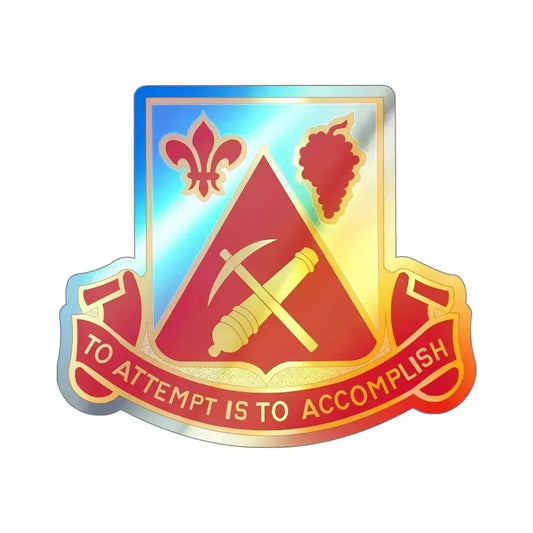 231 Engineer Combat Battalion (U.S. Army) Holographic STICKER Die-Cut Vinyl Decal 6 Inch Holographic - The Sticker Space