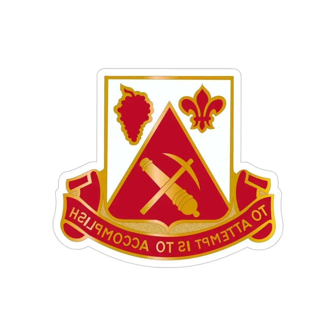 231 Engineer Combat Battalion (U.S. Army) REVERSE PRINT Transparent Die-Cut STICKER - The Sticker Space