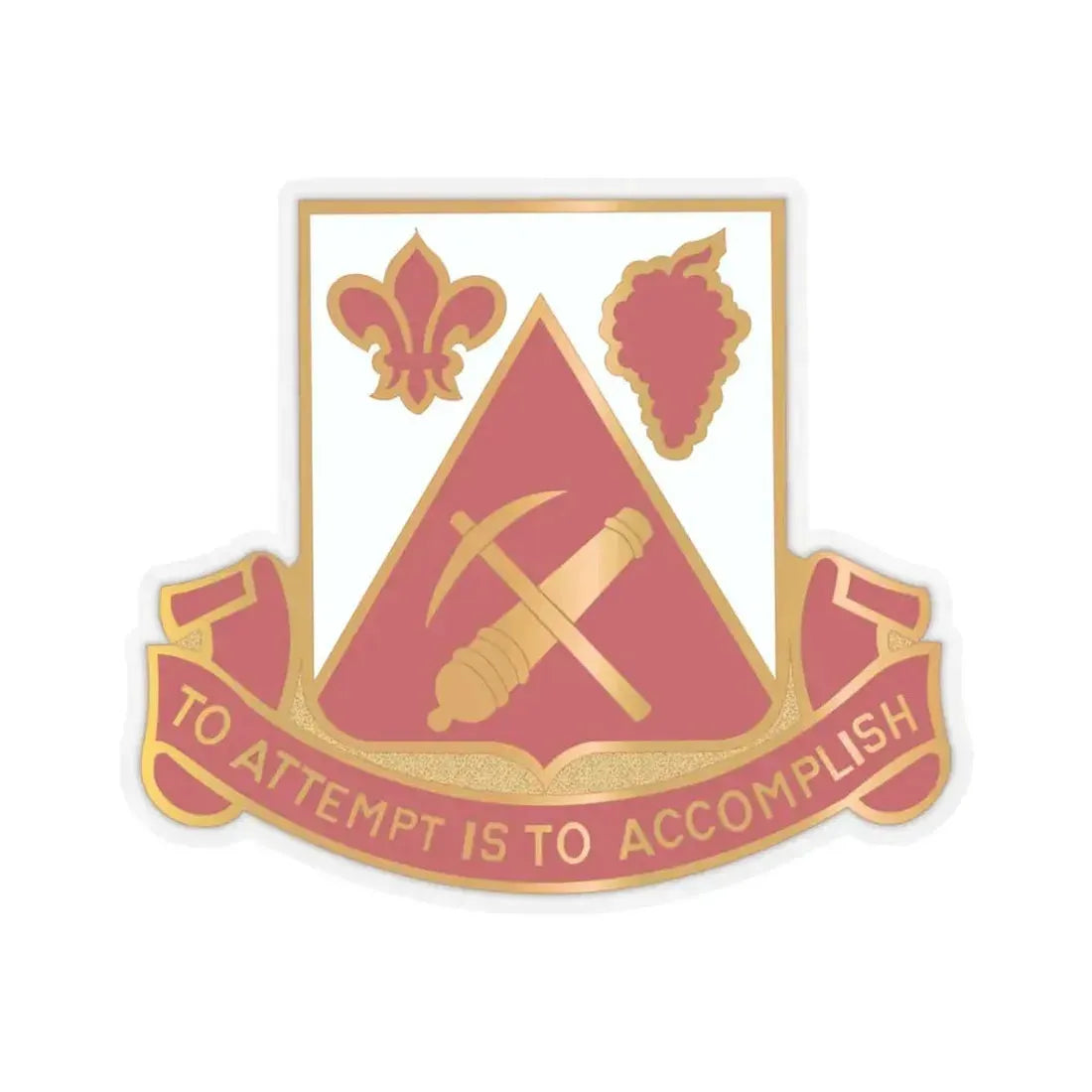 231 Engineer Combat Battalion (U.S. Army) STICKER Vinyl Kiss-Cut Decal 3 Inch Transparent - The Sticker Space