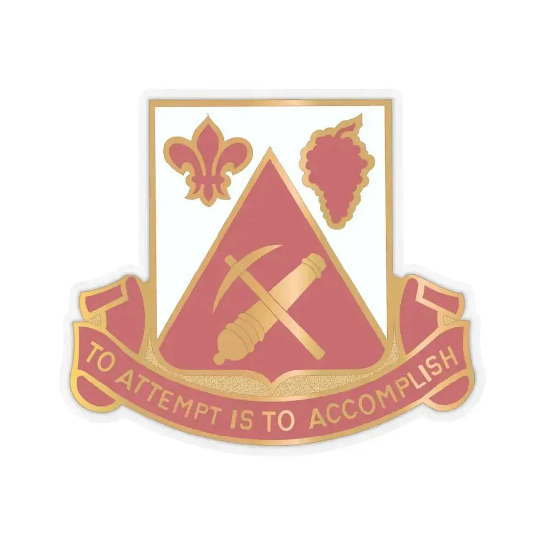 231 Engineer Combat Battalion (U.S. Army) STICKER Vinyl Kiss-Cut Decal 4 Inch Transparent - The Sticker Space