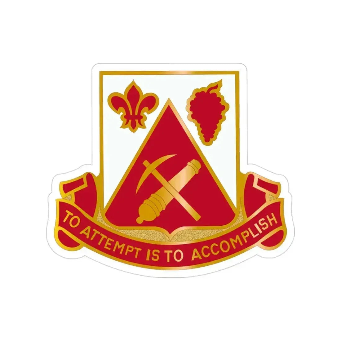231 Engineer Combat Battalion (U.S. Army) Transparent STICKER Die-Cut Vinyl Decal 3 Inch - The Sticker Space