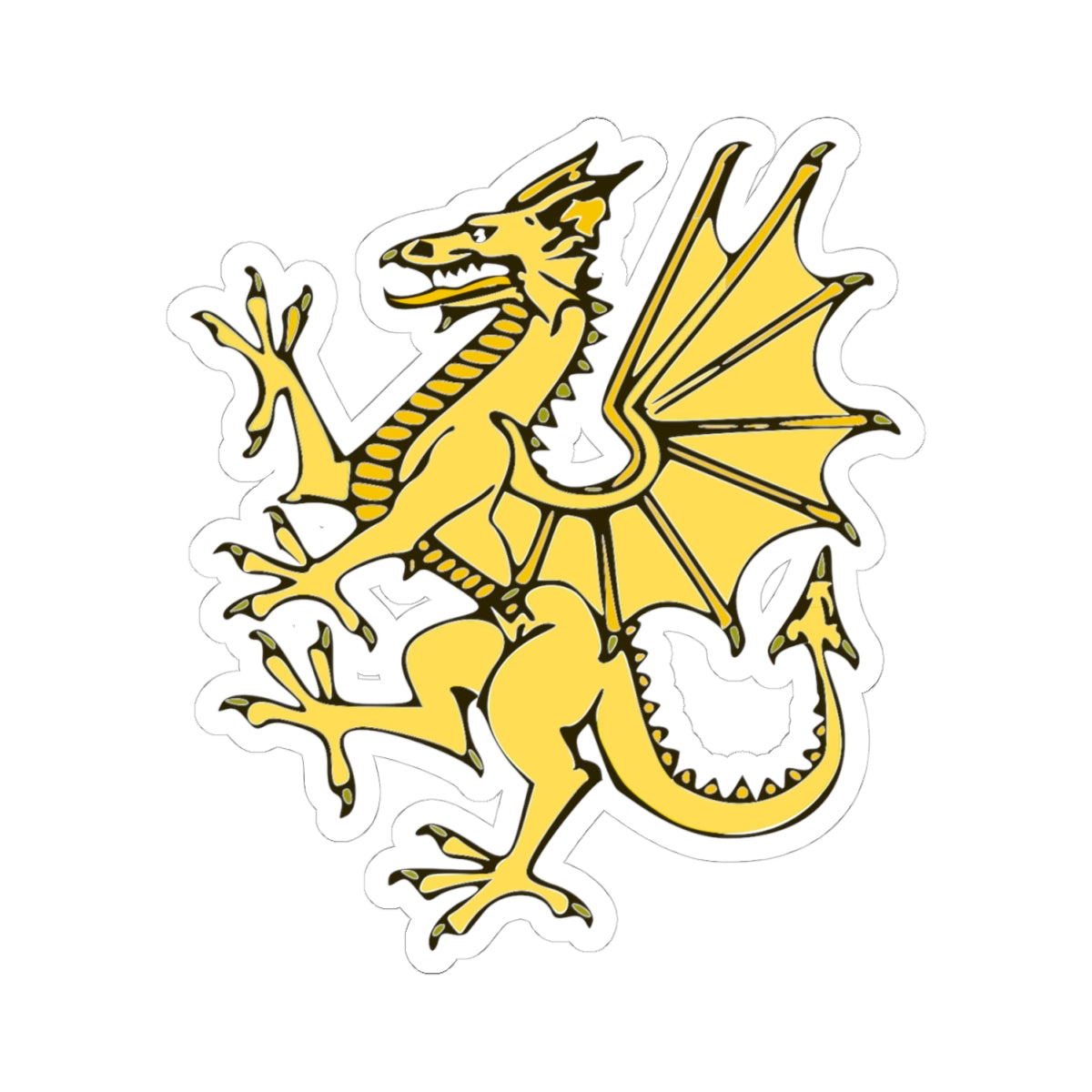 Golden Dragon War Flag of Wales created 1400 (United Kingdom) STICKER Vinyl Kiss-Cut Decal