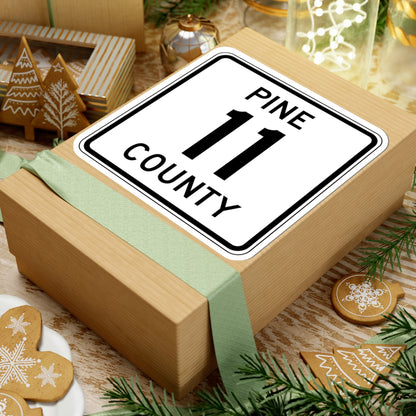 Pine County Route 11 MN (Minnesota) (Road Sign) STICKER Vinyl Kiss-Cut Decal