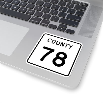 County 78 square (Minnesota) (Road Sign) STICKER Vinyl Kiss-Cut Decal