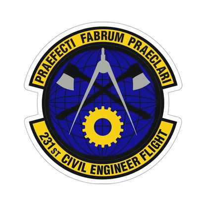 231st Civil Engineer Flight (U.S. Air Force) STICKER Vinyl Die-Cut Decal 4 Inch - The Sticker Space
