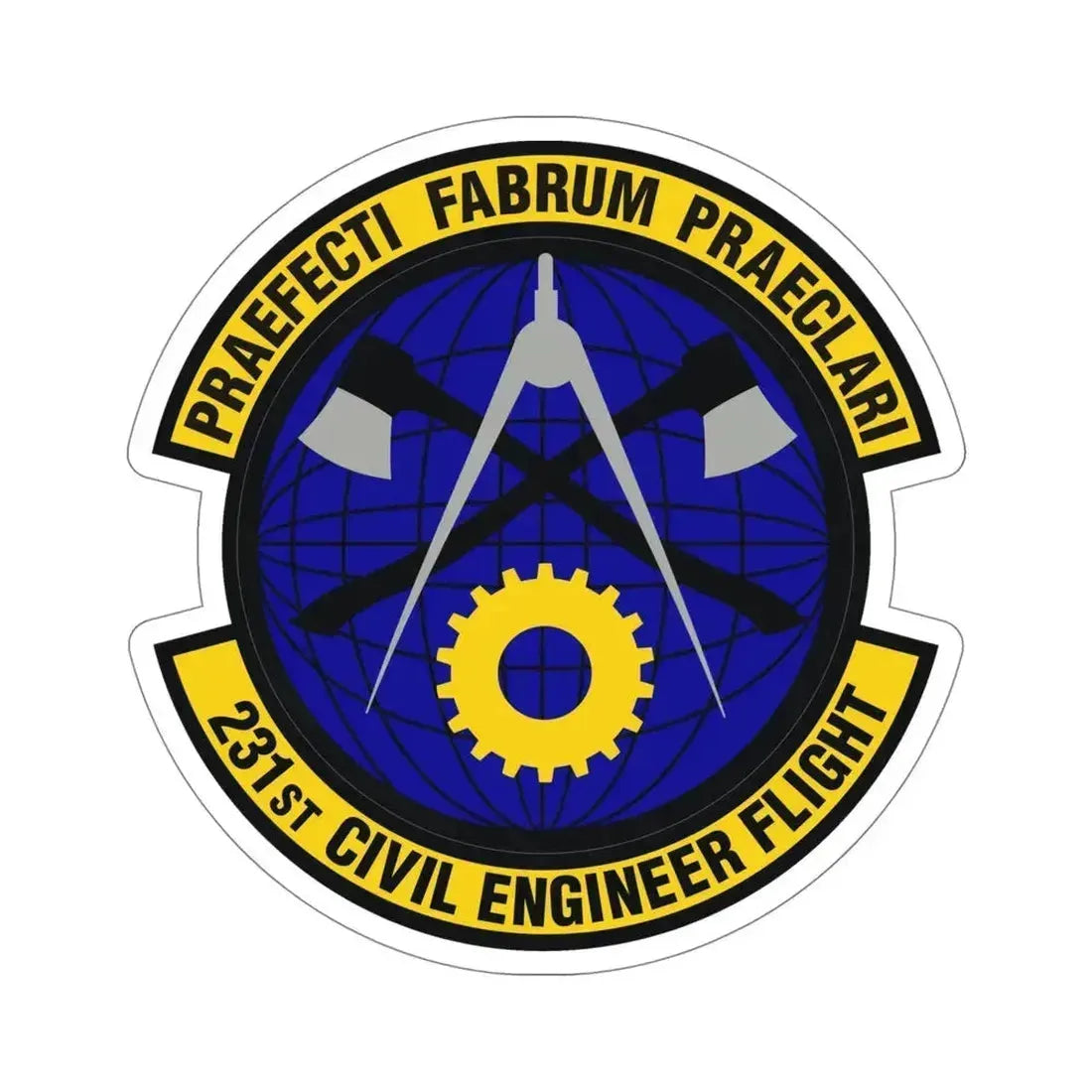 231st Civil Engineer Flight (U.S. Air Force) STICKER Vinyl Die-Cut Decal 5 Inch - The Sticker Space