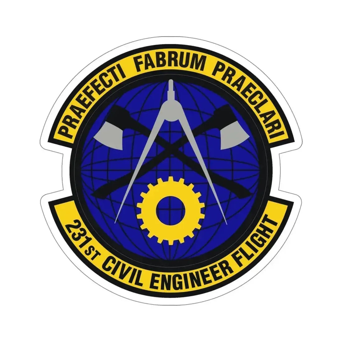 231st Civil Engineer Flight (U.S. Air Force) STICKER Vinyl Die-Cut Decal 5 Inch - The Sticker Space