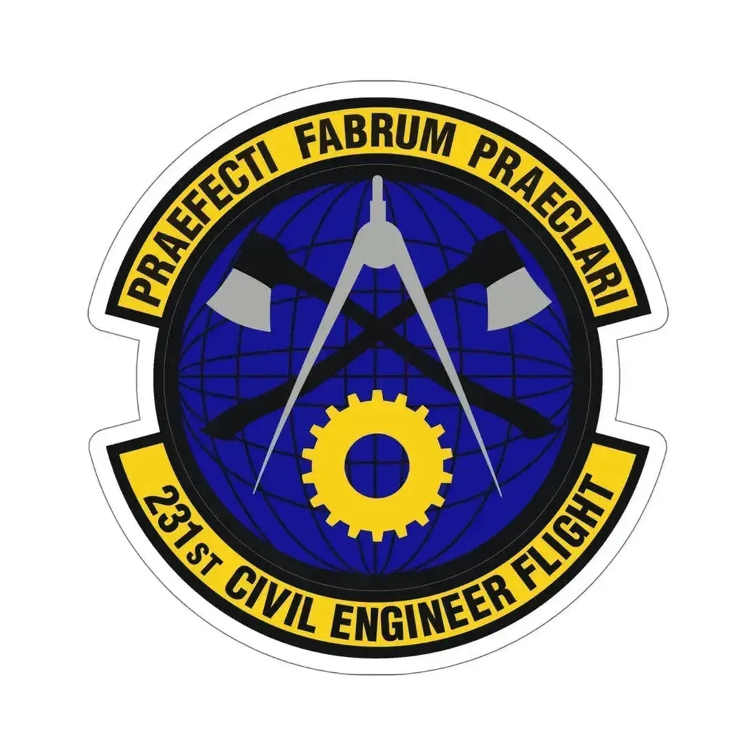 231st Civil Engineer Flight (U.S. Air Force) STICKER Vinyl Die-Cut Decal 6 Inch - The Sticker Space