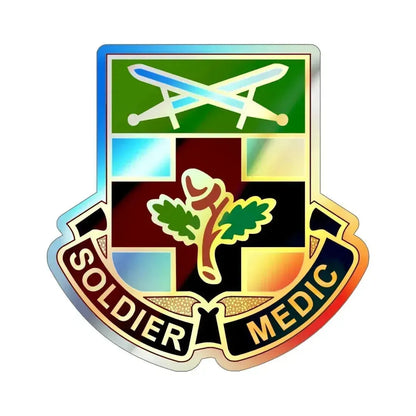 232 Medical Battalion (U.S. Army) Holographic STICKER Die-Cut Vinyl Decal 5 Inch Holographic - The Sticker Space