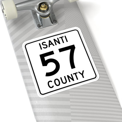 Isanti County 57 MN (Minnesota) (Road Sign) STICKER Vinyl Kiss-Cut Decal