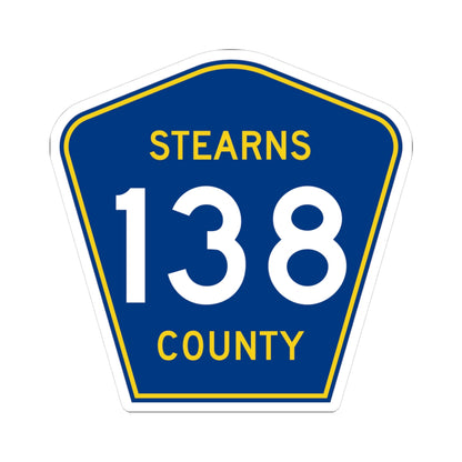 Stearns County Route 138 (Minnesota) (Road Sign) STICKER Vinyl Kiss-Cut Decal