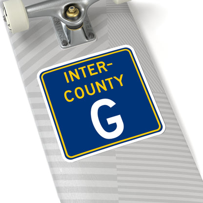 Inter County Route G MN (Minnesota) (Road Sign) STICKER Vinyl Kiss-Cut Decal