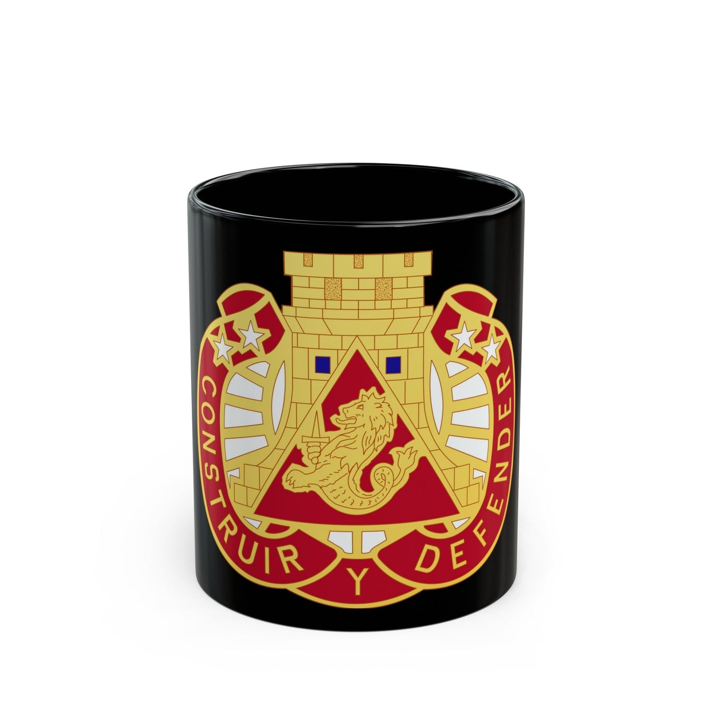 233 Engineer Group (U.S. Army) Black Coffee Mug-11oz-The Sticker Space