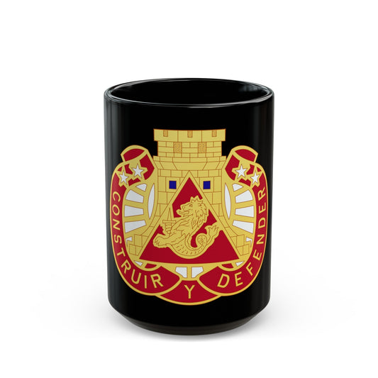 233 Engineer Group (U.S. Army) Black Coffee Mug-15oz-The Sticker Space