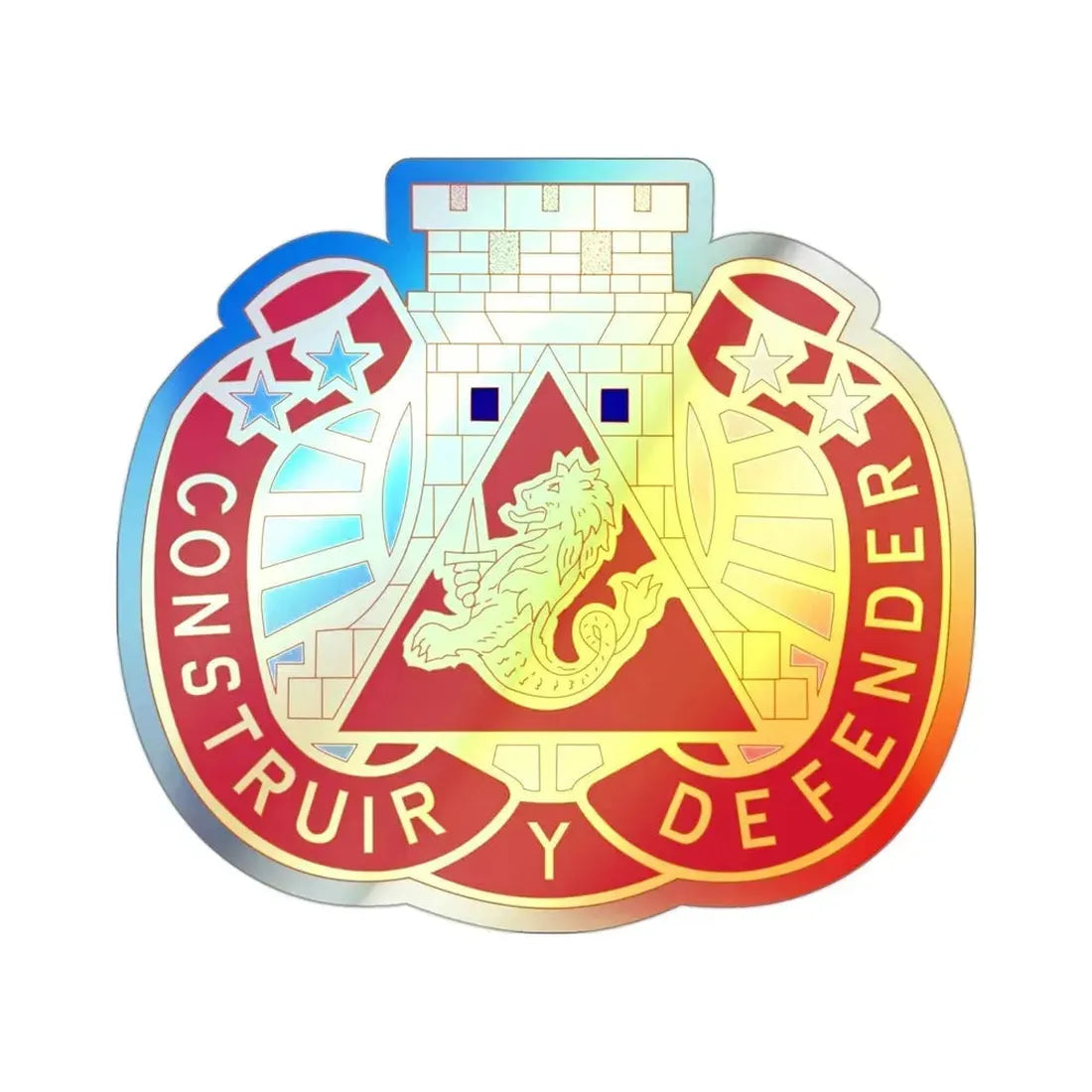 233 Engineer Group (U.S. Army) Holographic STICKER Die-Cut Vinyl Decal - The Sticker Space